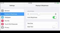 Two ways to adjust brightness on ipad