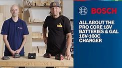All about the ProCORE18V batteries and GAL 18V-160 C charger