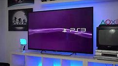 Playstation 3 startup on Sony Bravia 55" TV - Gamingsetup