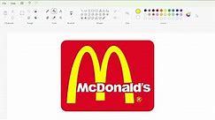 How to draw the McDonald's logo using MS Paint | How to draw on your computer