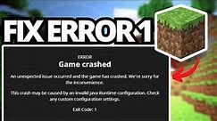 How To Fix Minecraft Error Code 1 - Full Guide