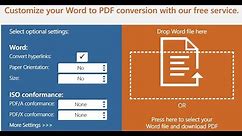 PDF Online: Word to PDF Configuration