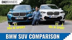 2023 BMW SUV Comparison - X1 vs X3 both in the 30e M-Sport Versions !