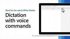 Now you can Dictate with voice commands in Microsoft Word