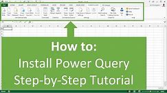 How To Install Power Query For Excel 2010 Or 2013 On Windows