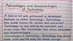 Advantages and disadvantages of Technology || 20 advantages and disadvantages of technology