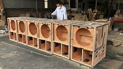 Professional event speaker production process _ Single 18 inch subwoofer model