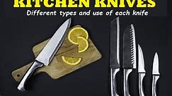 Different types of kitchen knives and their use // Hotel Kitchen knife // Food production knowledge