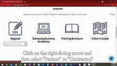 Registering for a Samsung Bussiness Academy account