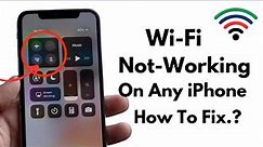 Wi-Fi Not Working On iPhone How To Fix. 2023