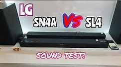 LG SN4A vs SL4 both 300W Soundbar | Bass Sound Test!