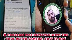 A problam was detected with the true depth camera. face id has been disabled iphone x iphone xs
