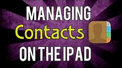 Managing Contacts on the iPad