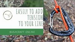 Guyline Tip Using a Carabiner | Easily Add Tension to Your Line
