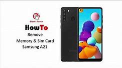 #HowTo - Remove SD/SIM from Samsung A21