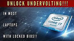 How to undervolt any laptop with a locked bios!!! (updated) #undervolting #undervolt #throttlestop