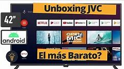 Smart TV JVC 42 pulgadas con Android TV 2022 unboxing se las trae