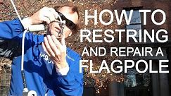 FlagDesk.com | How to replace flag pole rope (proper knot) and flag snap hooks