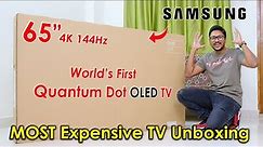 King of All TVs 2023.. 😱 Samsung S90C 65" 4K OLED TV First Unboxing in India🔥