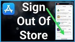 How To Sign Out Of App Store