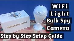 how to install v380 pro wifi light bulb panoramic camera step by step