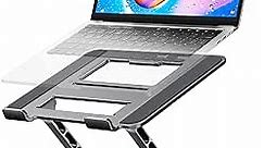 Laptop Stand, Adjustable Computer Stand, Ergonomic Laptop Riser with 360° Rotating Base, Notebook Stand Compatible with All 10-17” Laptops, Space Grey