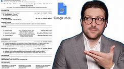 How To Make a Free Resume Template In Google Docs (2024)