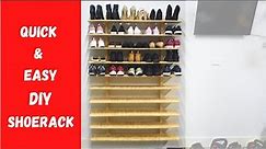 How to make a Wall Mounted Shoe Rack | DIY | Garage Workshop Organisation