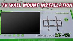 How To Install LED LCD PDP TV Wall Mount Bracket 26"- 63" Tutorial | DIY |