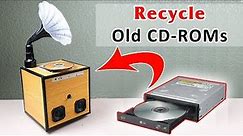 Recycle old CD-ROMs into Vintage Speaker Player