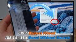 FREE Bypass iCloud iOS 14 - 16 | Reset Without ReLock