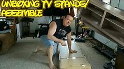 Tv stand unboxing and assemble