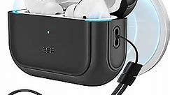 ESR for AirPods Pro Case (2023/2022/2019, 2nd/1st Gen), Compatible with Airpods Pro 2 (USB-C/Lightning Cable), MagSafe Ready, Magnetic Lid Lock, Full Drop Protection Cover with Lanyard, Black