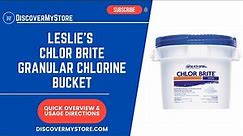 How to Use Chlor Brite Granular Chlorine Bucket