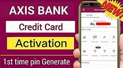 Activate Your Credit Card INSTANTLY! generate axis bank credit card pin