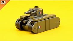 Lego Char B1 France WW2 Tank Mini Vehicles (Tutorial)