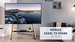 STAND-TV75R Mobile Easel Stand with Shelf for 49” to 75” TVs by VIVO
