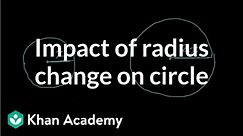 Impact of a radius change on the area of a circle | Geometry | 7th grade | Khan Academy