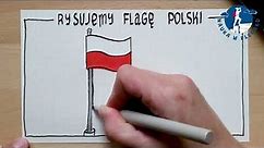 Jak narysować flagę Polski? - Zabawy plastyczne #7 - tutorial, instrukcja krok po kroku