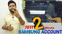 2021 How to Create Samsung tv Account🔥|| Sign in Samsung Account on Smart Tv