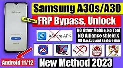 Samsung Galaxy A30 A30s Android 11,12 frp bypass unlock no box no app new method 2023