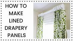 How To Make Lined Drapery Panels