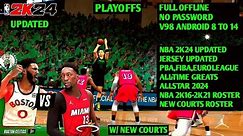 NBA 2K24 ANDROID CELTICS VS HEAT PLAYOFFS MATCH-UP IN NEW COURT GAMEPLAY V98 UPDATED