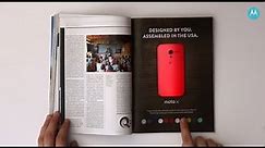 Moto X interactive print advert