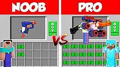 Minecraft NOOB vs PRO- 1 Million$ Nerf Gun Battle in Minecraft _ Animation