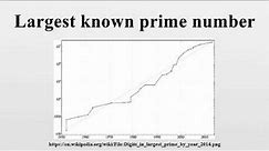 Largest known prime number