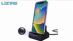 How to use the Lizvie 2K Phone Charger Dock hidden camera-- DC100Pro