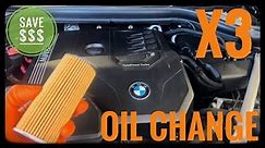 BMW 2017+ X3 Engine oil change B46 Engine G01 series