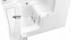American Standard 3252OD.709.CLW-PC Gelcoat Value Whirlpool and Air Spa 32"x52" Left Side Outward Door Walk-In Bathtub in White