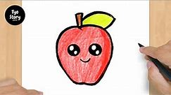 #326 How to Draw a Cute Apple - Easy Drawing Tutorial